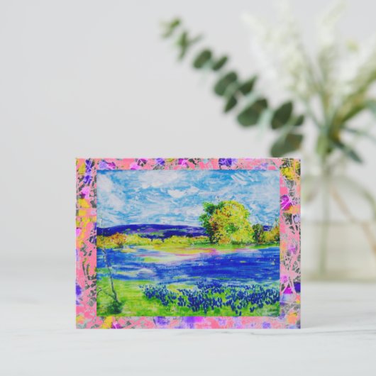 druppelaar in de wildbloem briefkaart (Staand voorkant)