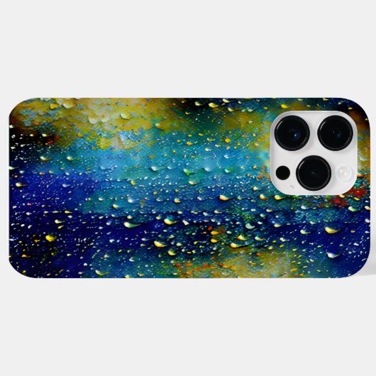 Druppelaar verf in olierijnen druppeltjes met verd Case-Mate iPhone case (Achterkant (horizontaal))