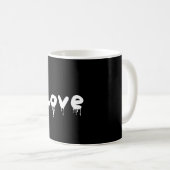 druppelde Liefde wit Koffiemok (Voorkant rechts)