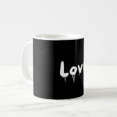 druppelde Liefde wit Koffiemok (Voorkant links)