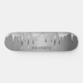Druppelen Chrome Liquid Metal Gepersonaliseerd Persoonlijk Skateboard (Horizontaal)
