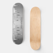 Druppelen Chrome Liquid Metal Gepersonaliseerd Persoonlijk Skateboard (Voorkant)