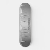 Druppelen Chrome Liquid Metal Gepersonaliseerd Persoonlijk Skateboard (Voorkant)