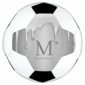 Druppelen Chrome Metal Monogram Voetbal (Voorkant)
