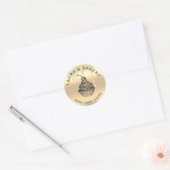 Druppelen Gold Cakes Cakery snoep Chocolade Bakker Ronde Sticker (Envelop)