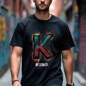Druppelen K: Vette één-letter  graffiti T-shirt