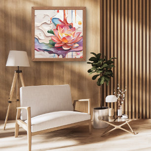 Druppelen Lotus Art Poster