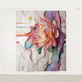 Druppelen Lotus Art Wandkleed (Voorkant)