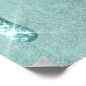 Druppelen Luxe Glitter | Munt Blauwgroen smelten P Poster (Hoek)