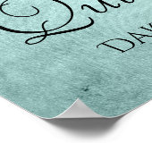 Druppelen Luxe Glitter | Munt Blauwgroen Zoet Zest Poster (Hoek)