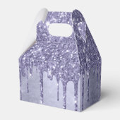 Druppelen Paarse Glitter | Chique Lavendel Icing P Bedankdoosjes (Achterkant)