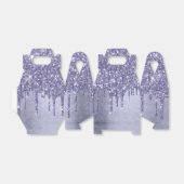 Druppelen Paarse Glitter | Chique Lavendel Icing P Bedankdoosjes (Uitgevouwen)