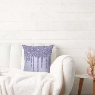Druppelen Paarse Glitter   Chique Lavendel Icing P Kussen