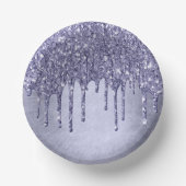 Druppelen Paarse Glitter | Chique Lavendel Icing P Papieren Kommen (Voorkant)