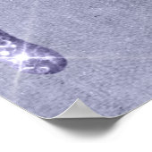 Druppelen Paarse Glitter | Chique Lavendel Icing P Poster (Hoek)