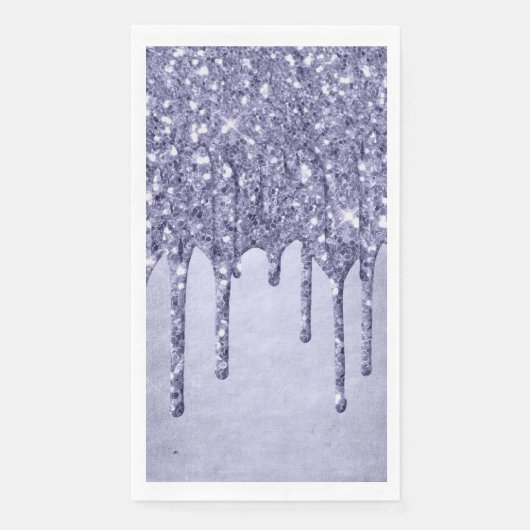 Druppelen Paarse Glitter | Chique Lavendel Icing P Servet (Voorkant)