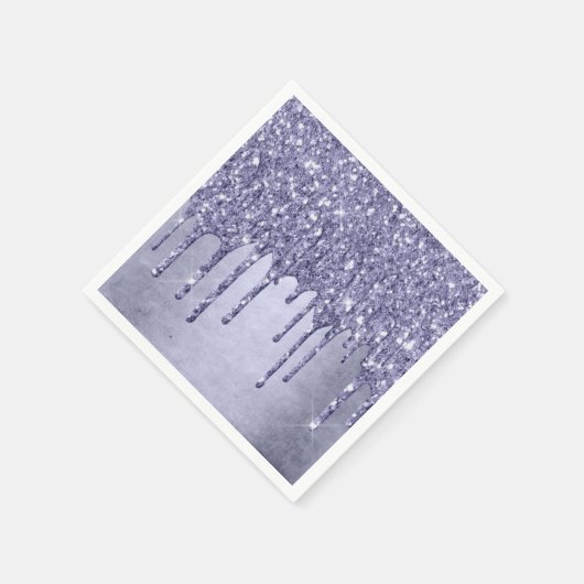 Druppelen Paarse Glitter | Chique Lavendel Icing P Servet (Hoek)