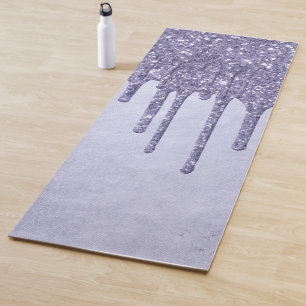 Druppelen Paarse Glitter Chique Lavendel Icing P Yogamat