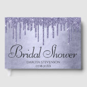 Druppelen Paarse Glitter | Lavendel ijsdouche Gastenboek (Voorkant)