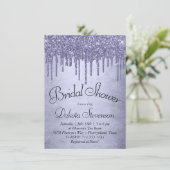 Druppelen Paarse Glitter | Lavendel ijsdouche Kaart (Staand voorkant)