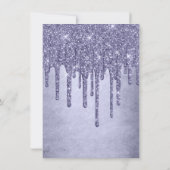 Druppelen Paarse Glitter | Lavendel ijsdouche Kaart (Achterkant)