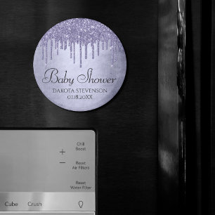 Druppelen Paarse Glitter   Lavendel ijsdouche Magneet