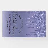 Druppelen Paarse Glitter | Lavendel ijsdouche Spandoek (Horizontaal)