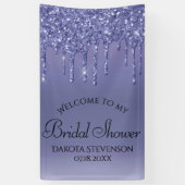 Druppelen Paarse Glitter | Lavendel ijsdouche Spandoek (Verticaal)