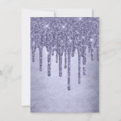 Druppelen Paarse Glitter | Lavendel Pour Afstudere Kaart (Achterkant)