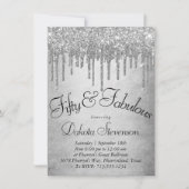 Druppelen Zilverachtige Glitter | Platinum Fabulou Kaart (Voorkant)