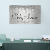 Druppelen Zilverachtige Glitter | Platinum Sparkle Spandoek (Beurs)
