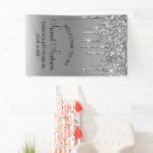 Druppelen Zilverachtige Glitter | Platinum Sweet S Spandoek (Insitu)