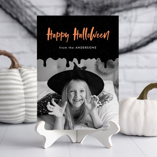 Druppelend Bloed Halloween Fotokaart