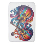 Druppelend Geluid Houten Wand Kunst Badmat (Voorkant Verticaal)
