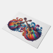 Druppelend Geluid Houten Wand Kunst Deurmat (Schuin)