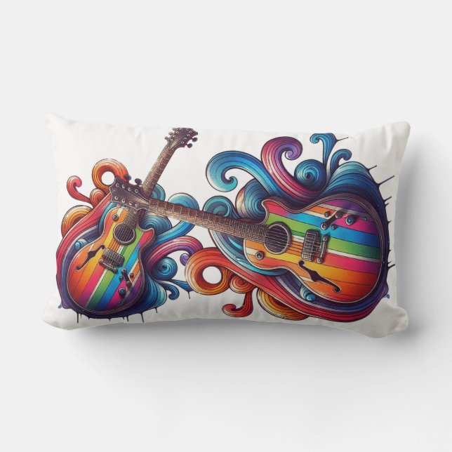 Druppelend Geluid Houten Wand Kunst Kussen (Achterkant)