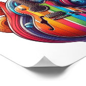 Druppelend Geluid Houten Wandkunst Poster (Hoek)