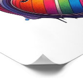 Druppelend Geluid Houten Wandkunst Poster (Hoek)