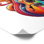 Druppelend Geluid Houten Wandkunst Poster (Hoek)