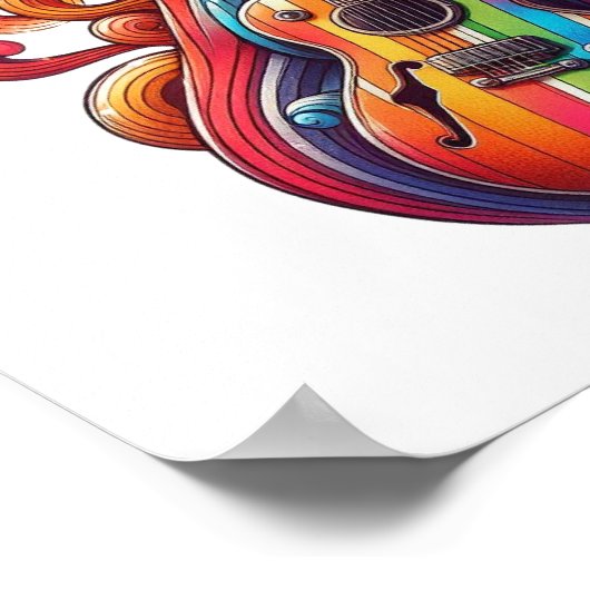 Druppelend Geluid Houten Wandkunst Poster (Hoek)