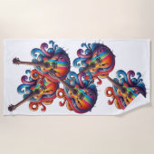 Druppelend Geluid Houten Wandkunst Strandlaken (Voorkant)