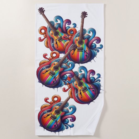 Druppelend Geluid Houten Wandkunst Strandlaken (Voorkant)