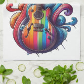 Druppelend Geluid Houten Wandkunst Theedoek (Gevouwen)