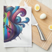 Druppelend Geluid Houten Wandkunst Theedoek (Quarter Fold)