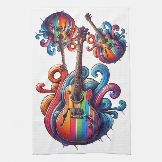 Druppelend Geluid Houten Wandkunst Theedoek (Verticaal)