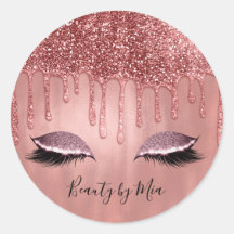 Druppelend in Roze Gouden Glitter Roze Druppels Wi