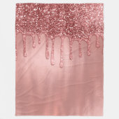 Druppelend in roze gouden glitters mooie roze drup fleece deken (Voorkant)