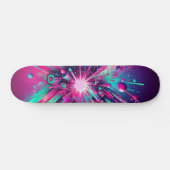 Druppelend Neon Paint patroon Persoonlijk Skateboard (Horizontaal)
