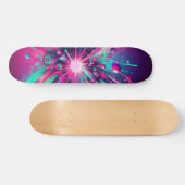 Druppelend Neon Paint patroon Persoonlijk Skateboard (Horizontaal)