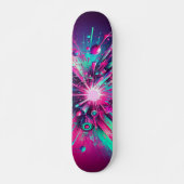 Druppelend Neon Paint patroon Persoonlijk Skateboard (Voorkant)